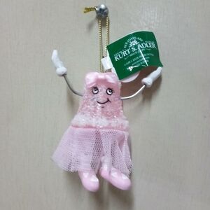 KNWT Kurt S. Adler Pink Gumdrop Ballerina Christmas Ornament